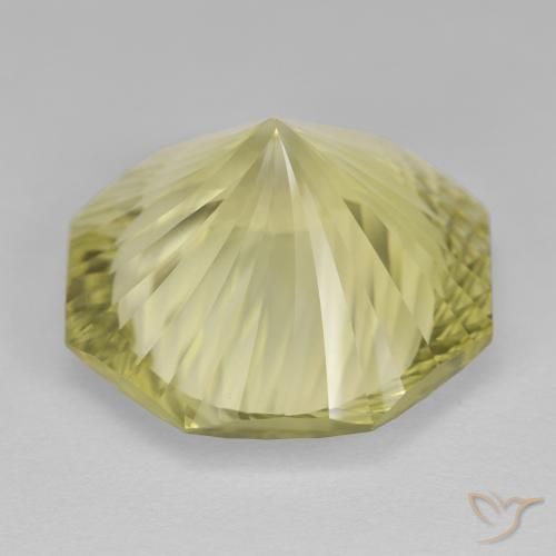 Quartz Gemstone in 18 x 18 mm (calibrated) Size for Sale, Quartz Stone in Light Yellow Color