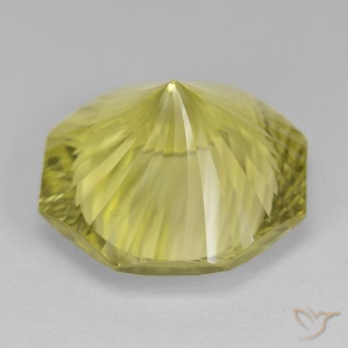 Quartz Gemstone in 18 x 18 mm (calibrated) Size for Sale, Quartz Stone in Light Yellow Color