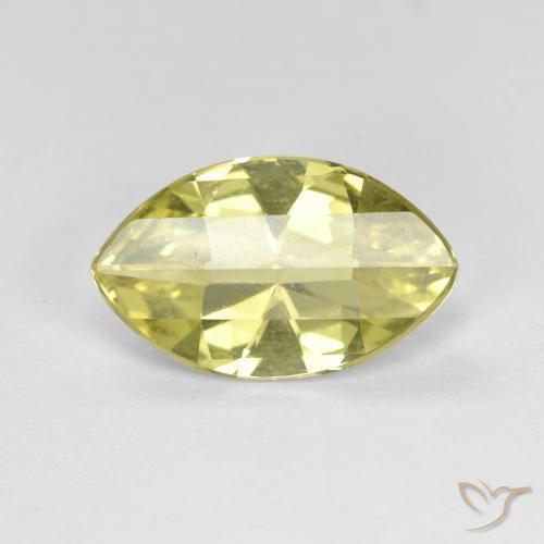 2.52ct Natural Light Pineapple Yellow Quartz, Marquise, VVS