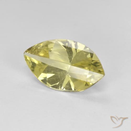 2.19 ct Yellow Quartz Stone, Natural Quartz in Marquise Concave Cut Shape for Sale