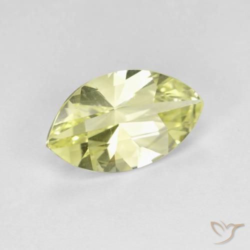 2.54 ct Yellow Quartz Stone, Natural Quartz in Marquise Concave Cut Shape for Sale
