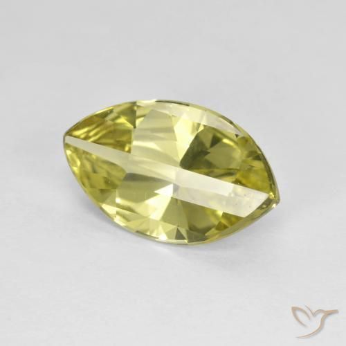 2.47 ct Yellow Quartz Stone, Natural Quartz in Marquise Concave Cut Shape for Sale
