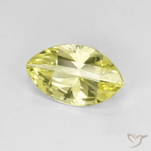 2.61 ct Yellow Quartz Stone, Natural Quartz in Marquise Concave Cut Shape for Sale