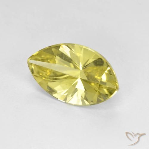 2.70 ct Yellow Quartz Stone, Natural Quartz in Marquise Concave Cut Shape for Sale