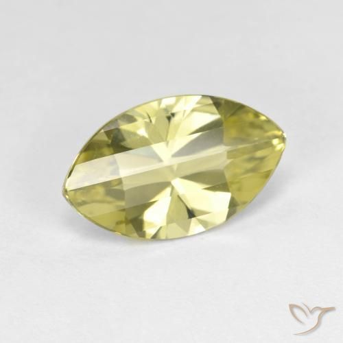 2.55 ct Yellow Quartz Stone, Natural Quartz in Marquise Concave Cut Shape for Sale