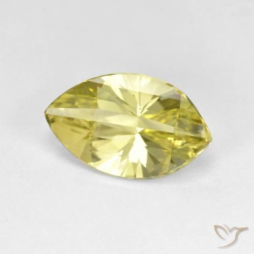 2.84 ct Yellow Quartz Stone, Natural Quartz in Marquise Concave Cut Shape for Sale