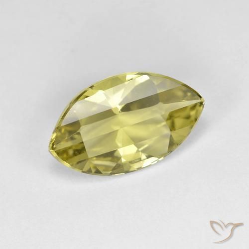 2.58 ct Yellow Quartz Stone, Natural Quartz in Marquise Concave Cut Shape for Sale