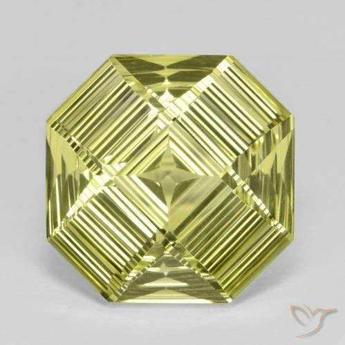 13.26ct Natural amarelo médio Quartzo, Corte Octógono / Esmeralda, VVS, Photo A