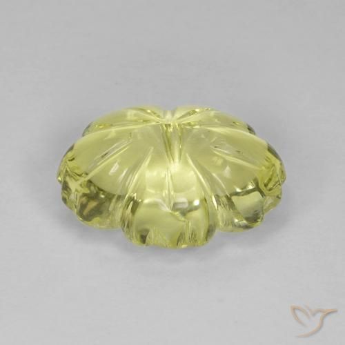 Quartz Gemstone in 14.2 x 9.9 mm Size for Sale, Quartz Stone in Lemon Yellow Color