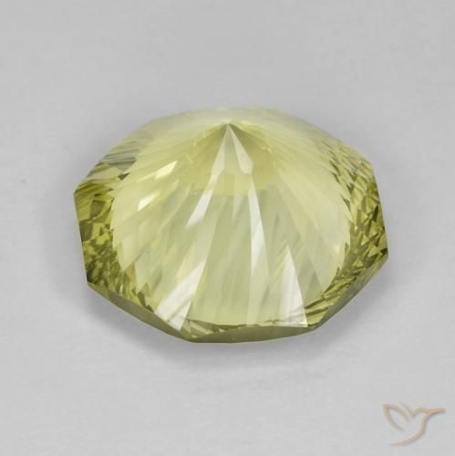 Quartz Gemstone in 14 x 14 mm (calibrated) Size for Sale, Quartz Stone in Light Yellow Color