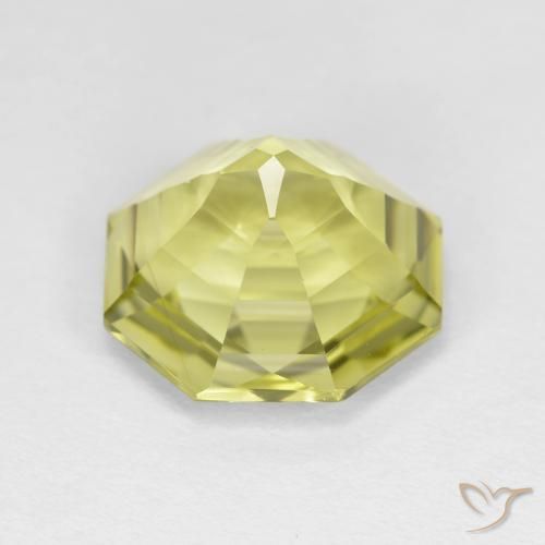 Quartz Gemstone in 11.9 x 10.8 mm Size for Sale, Quartz Stone in Medium Yellow Color