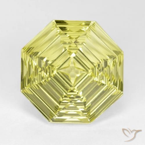 14.06ct Natural Medium Yellow Quartz, Emerald Cut, VVS