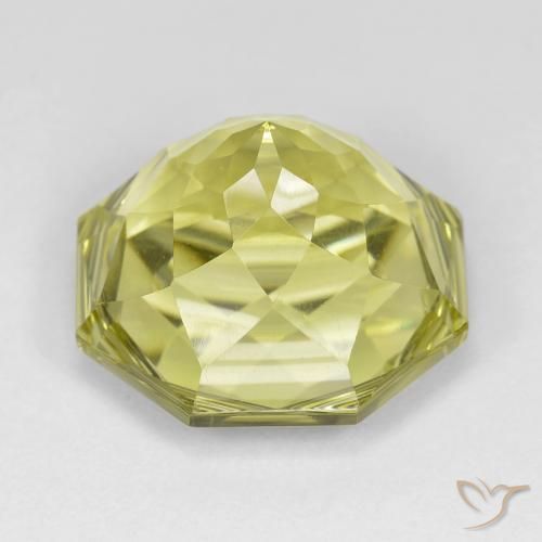 Quartz Gemstone in 16 x 16 mm (calibrated) Size for Sale, Quartz Stone in Lemon Yellow Color