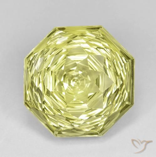 14.02ct Natural Medium Yellow Quartz, Emerald Cut, VVS