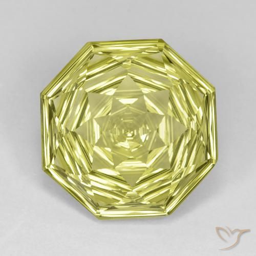 10.48ct Natural Lemon Yellow Quartz, Emerald Cut, VVS