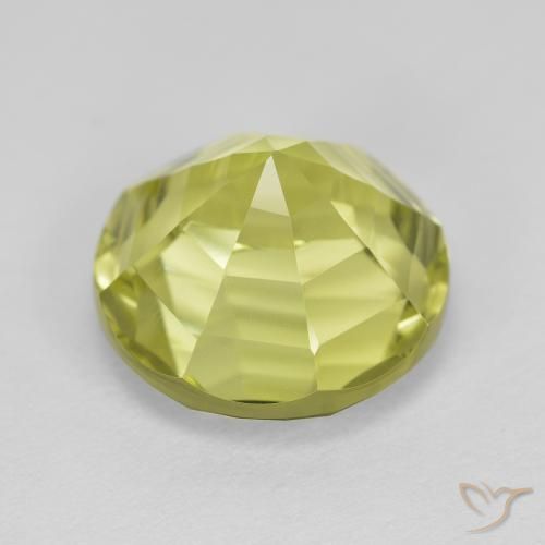 Quartz Gemstone in 12 mm (calibrated) Size for Sale, Quartz Stone in Yellow Green Color