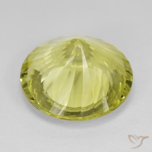 Quartz Gemstone in 18 mm (calibrated) Size for Sale, Quartz Stone in Lemon Yellow Color