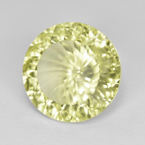 8.13 ct Yellow Quartz Stone, Natural Quartz in Round Concave Cut Shape for Sale