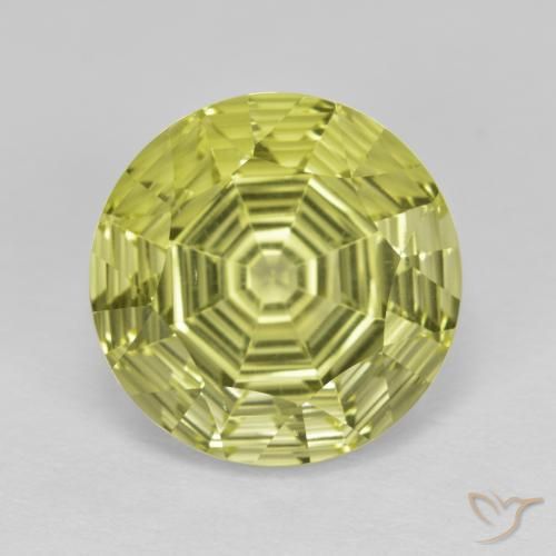 6.23ct Natural Lemon Yellow Quartz, Round, VVS