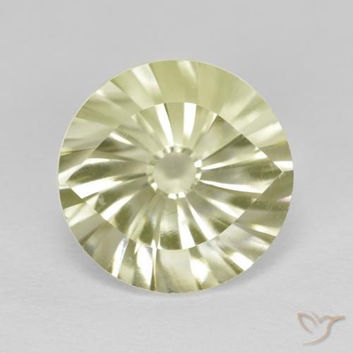 5.26ct Natural Amarelo-Cinzento Médio Quartzo, Redondo, VVS, Photo A