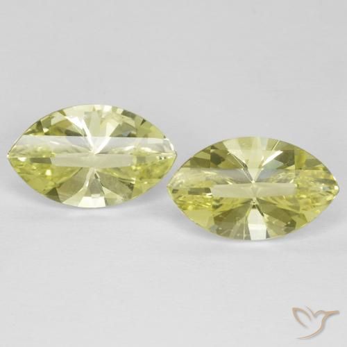5.09 ct Yellow Quartz, 13.1 x 7.9 mm Marquise Concave Cut From Brazil, Photo A