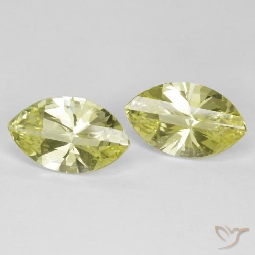 5.09 ctw Yellow Quartz Stones, Natural Quartz in Marquise Concave Cut Shape for Sale