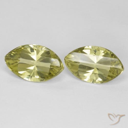 5.31 ctw Yellow Quartz Stones, Natural Quartz in Marquise Concave Cut Shape for Sale