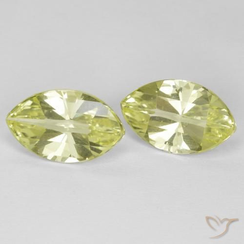 5.32 ctw Yellow Quartz Stones, Natural Quartz in Marquise Concave Cut Shape for Sale