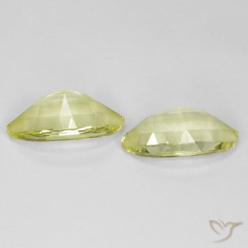 Quartz Gemstones in 13.2 x 8.1 mm Size for Sale, Quartz Stones in Medium-Light Yellow Color