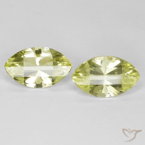 5.06ctw Natural Greenish Yellow Quartz, Marquise, VVS