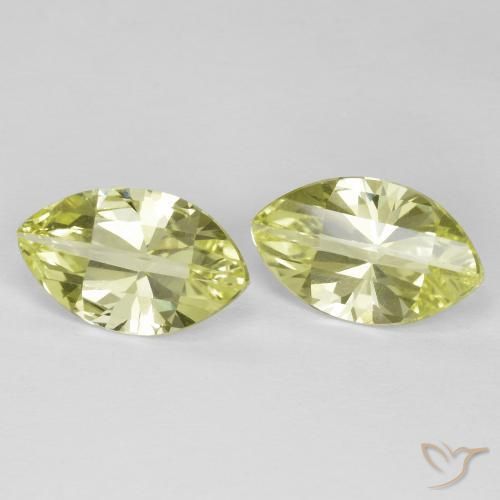5.06 ctw Yellow Quartz Stones, Natural Quartz in Marquise Concave Cut Shape for Sale