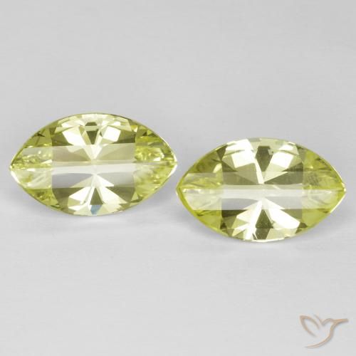 5.45ctw Natural Greenish Yellow Quartz, Marquise, VVS