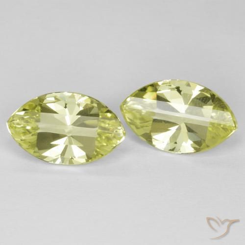 5.45 ctw Yellow Quartz Stones, Natural Quartz in Marquise Concave Cut Shape for Sale