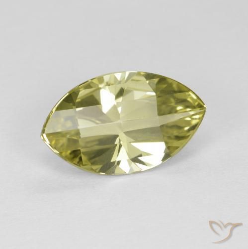 2.71ct Natural Greenish Yellow Quartz, Marquise, VVS