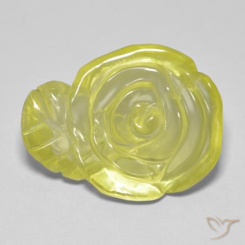 15.2 ct Yellow Quartz, 20.3 x 15.7 mm Carved From Brazil, Photo A