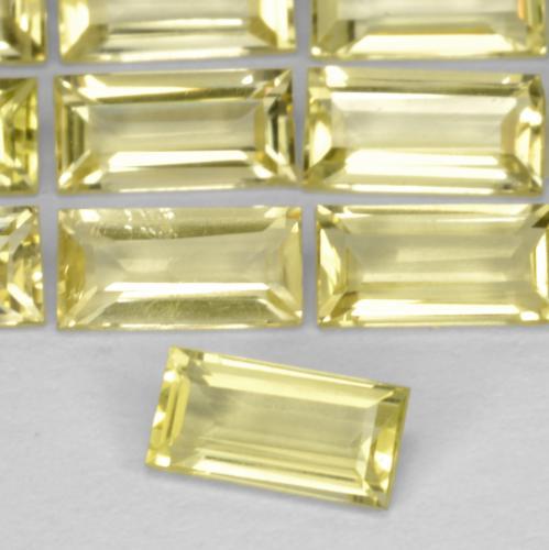 0.33 ct Yellow Quartz Stone, Natural Quartz in Baguette Facet Shape for Sale