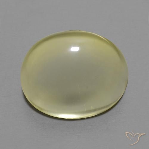 11.38ct Natural Light Yellow Quartz, Oval, Transparent