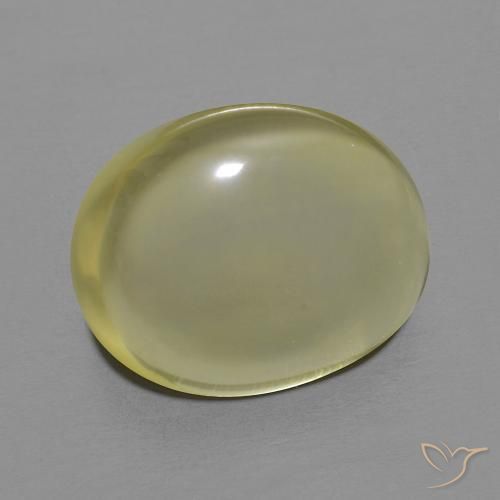 11.38 ct Yellow Quartz Stone, Natural Quartz in Oval Cabochon Shape for Sale