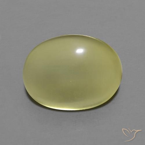 7.61 ct Yellow Quartz Stone, Natural Quartz in Oval Cabochon Shape for Sale