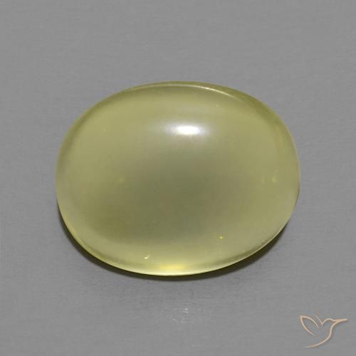 5.21 ct Yellow Quartz Stone, Natural Quartz in Oval Cabochon Shape for Sale