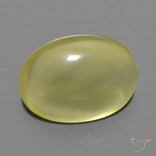 11.62 ct Yellow Quartz Stone, Natural Quartz in Oval Cabochon Shape for Sale