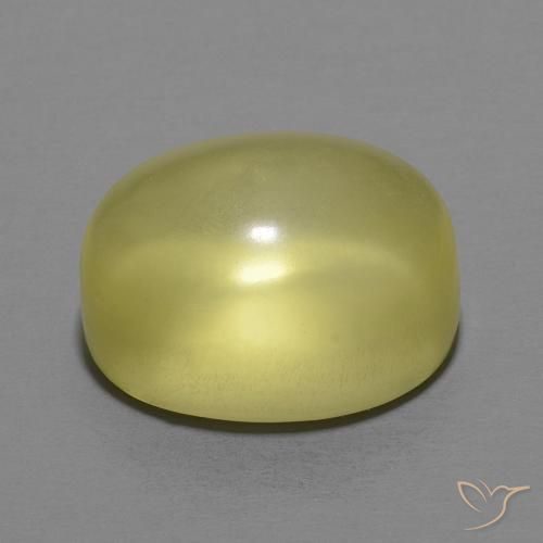 Quartz Gemstone in 14.2 x 13.3 mm Size for Sale, Quartz Stone in Greenish Yellow Color