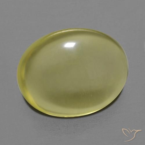 12.44 ct Yellow Quartz Stone, Natural Quartz in Oval Cabochon Shape for Sale