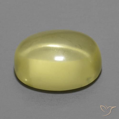Quartz Gemstone in 16.3 x 12.7 mm Size for Sale, Quartz Stone in Medium Yellow Color