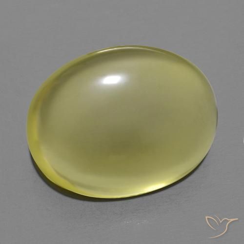 12.65 ct Yellow Quartz Stone, Natural Quartz in Oval Cabochon Shape for Sale
