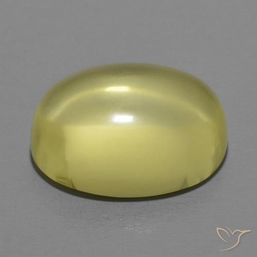 Quartz Gemstone in 18 x 13 mm (calibrated) Size for Sale, Quartz Stone in Medium Yellow Color