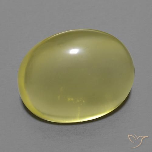 14.84 ct Yellow Quartz Stone, Natural Quartz in Oval Cabochon Shape for Sale
