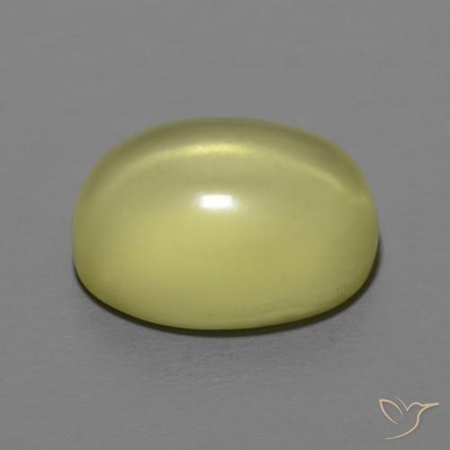 Quartz Gemstone in 13.1 x 10.7 mm Size for Sale, Quartz Stone in Greenish Yellow Color
