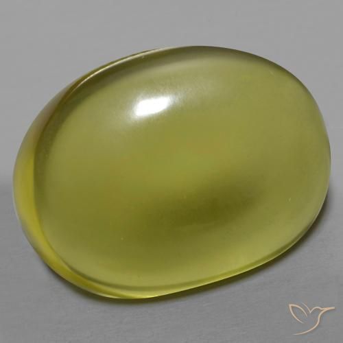 47.37 ct Yellow Quartz Stone, Natural Quartz in Oval Cabochon Shape for Sale