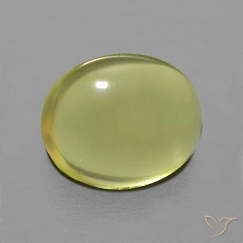 6.10 ct Yellow Quartz Stone, Natural Quartz in Oval Cabochon Shape for Sale